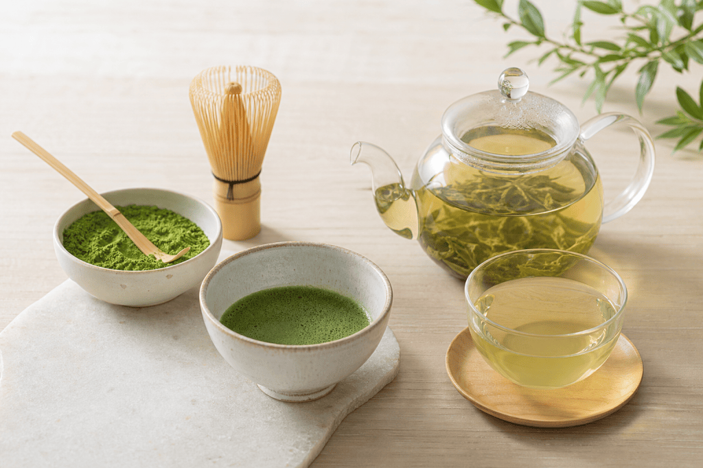 Matcha vs Brewed Leaf Green Tea: What Changes in the Cup?